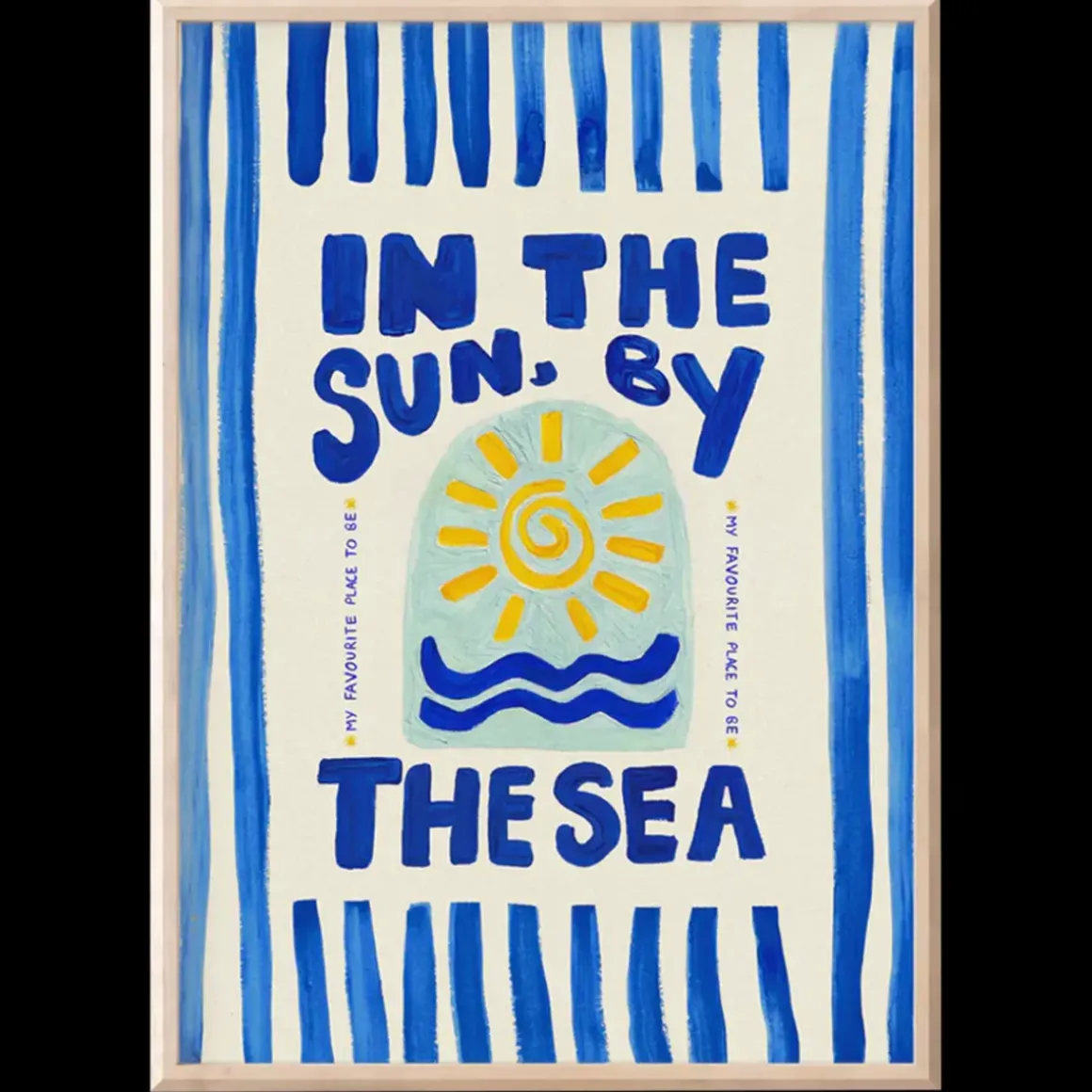 Affiche A3 In the Sun By the Sea Stripes