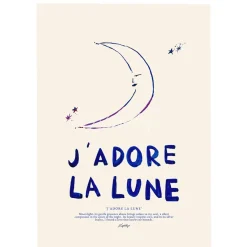 Affiche A3 J'adore La Lune
