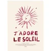 Affiche A3 J'adore Le Soleil - Rouge