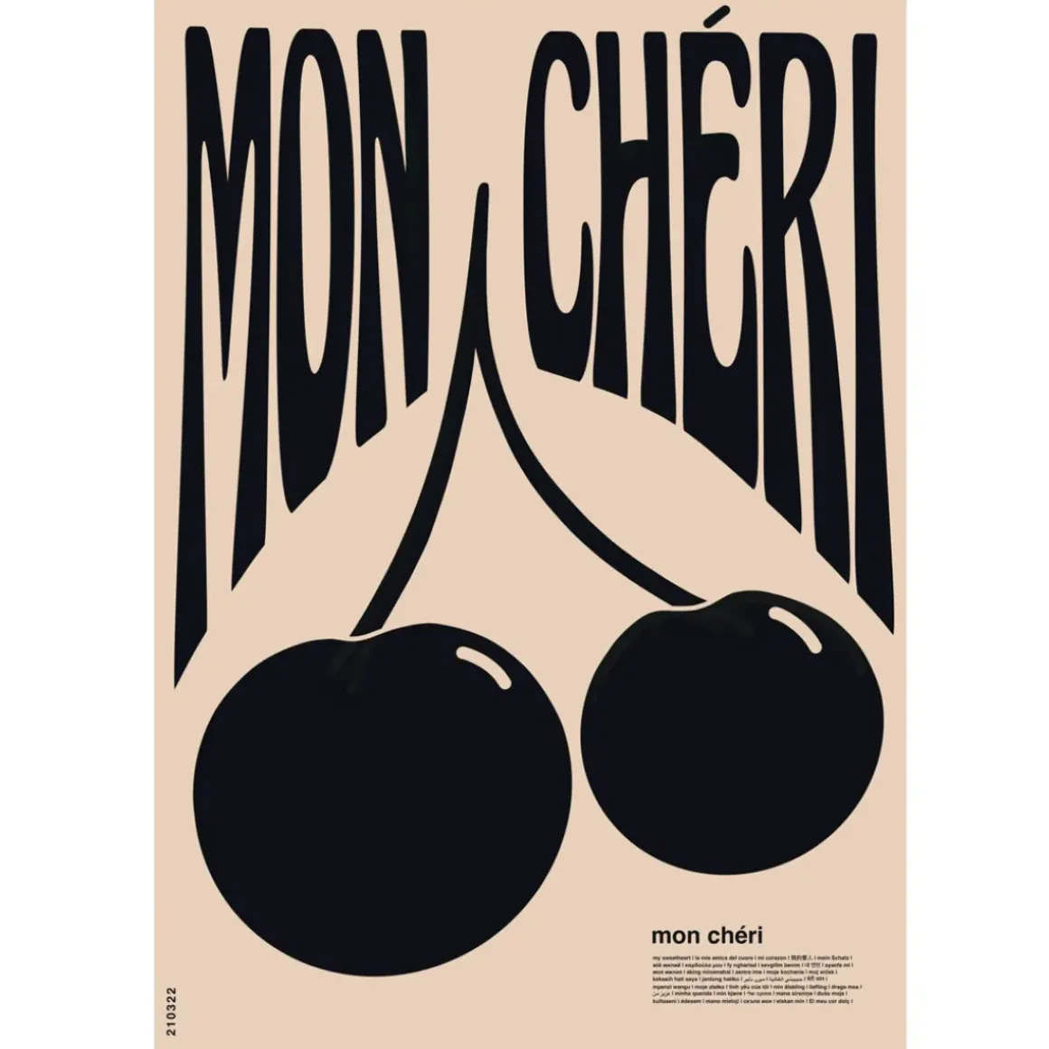 Affiche A3 Mon Cheri Black