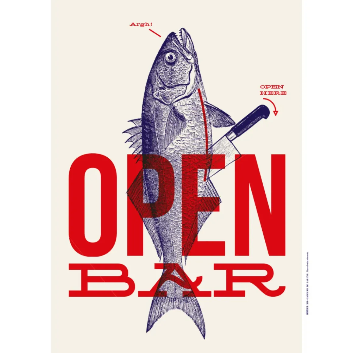 Affiche A3 Open Bar - 29,7 x 42 cm