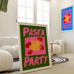 Affiche A3 Pasta Party Green