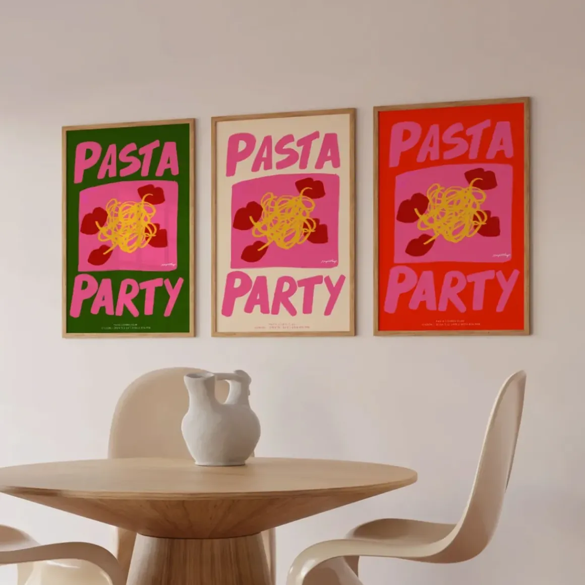 Affiche A3 Pasta Party Green
