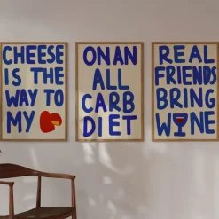 Affiche A3 Real Friends Bring Wine