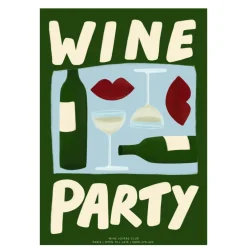 Affiche A3 Wine Party Green