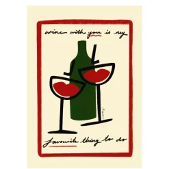 Affiche A3 Wine With You With Border