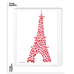 Affiche BM soledad tour eiffel cœur - 30 x 40 cm