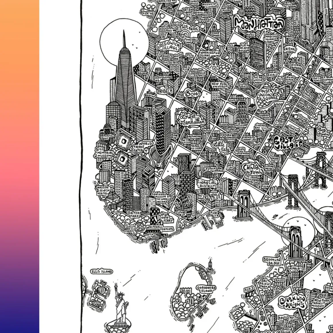 Affiche Carte de New-York