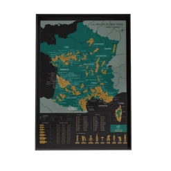 Affiche Carte à gratter - La France des Vins