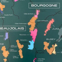 Affiche Carte à gratter - La France des Vins