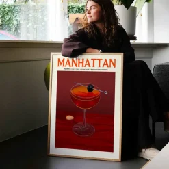 Affiche Cocktail - Elin Pk - Manhattan
