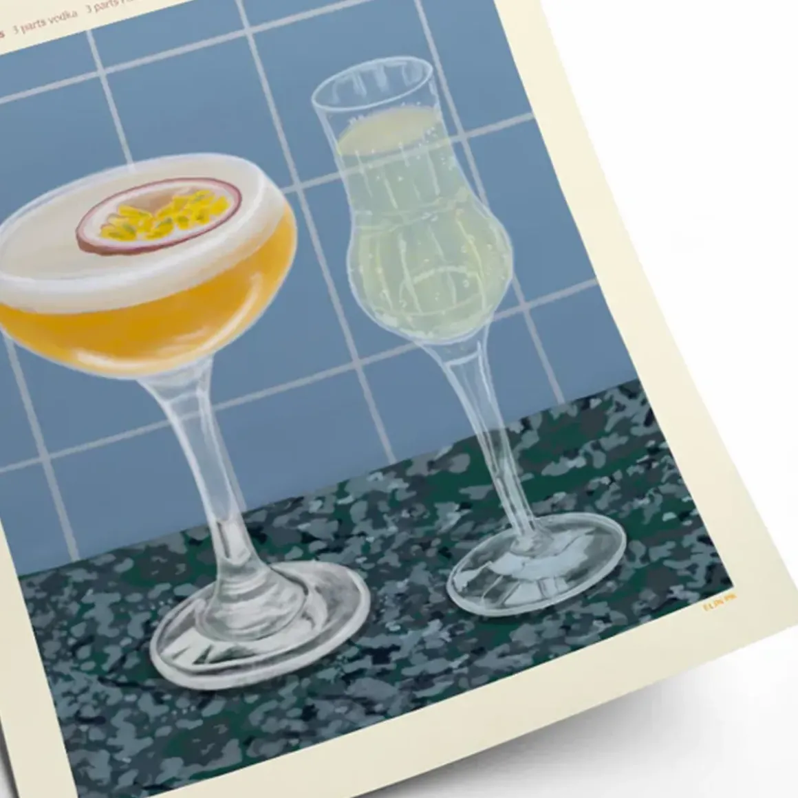 Affiche Cocktail - Elin PK - Pornstar Martini