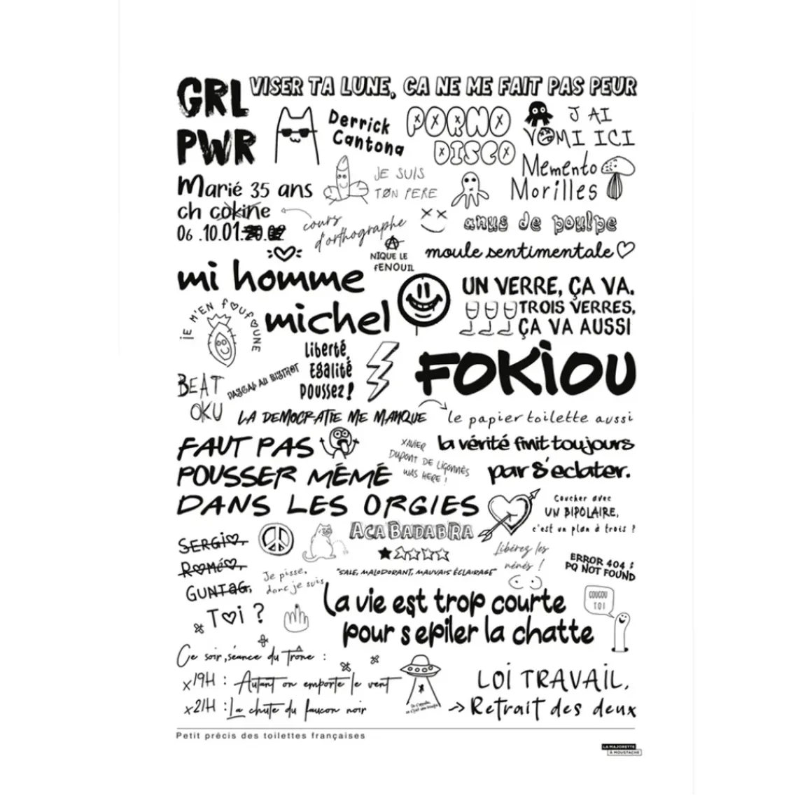 Affiche Graffitis de Toilettes