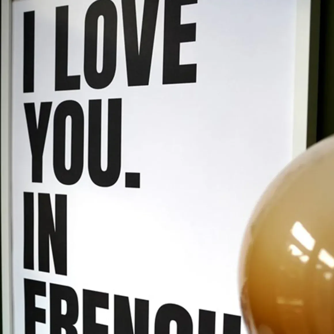 Affiche I Love You In French - 50 X 70 CM - Black