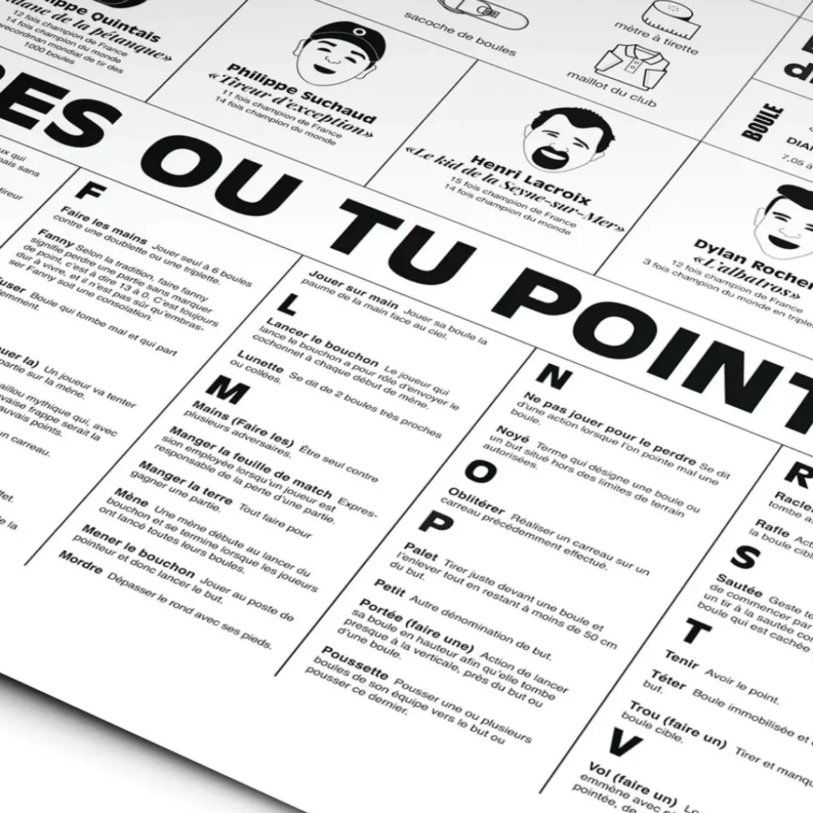 Affiche Le manifeste de la pétanque - 50 x 70 cm