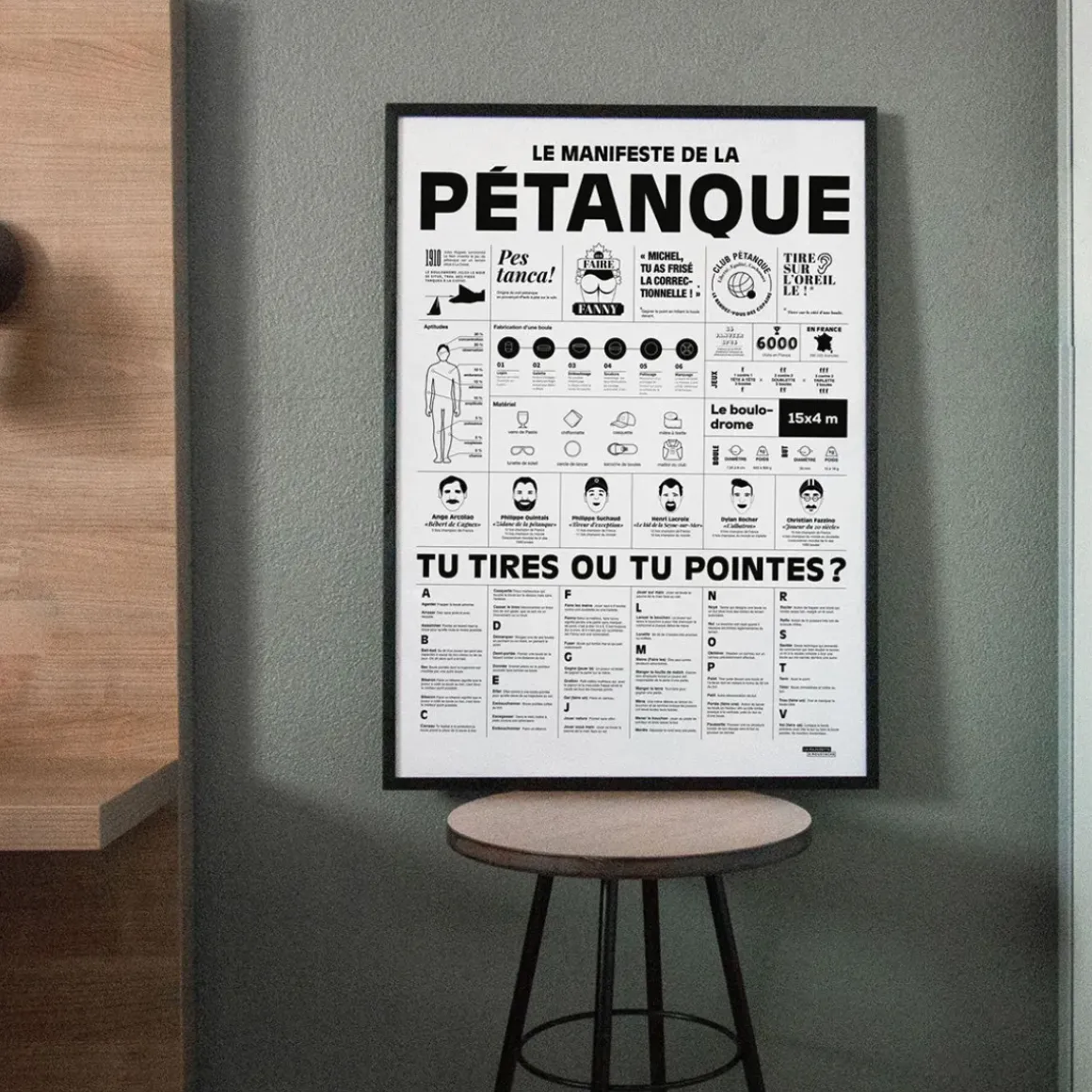 Affiche Le manifeste de la pétanque - 50 x 70 cm