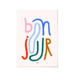 Affiche Matilas Larrailn Bonjour - 30 x 40 cm