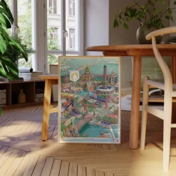 Affiche Officielle des Jeux Olympiques de Paris 2024 - 50 x 70 cm