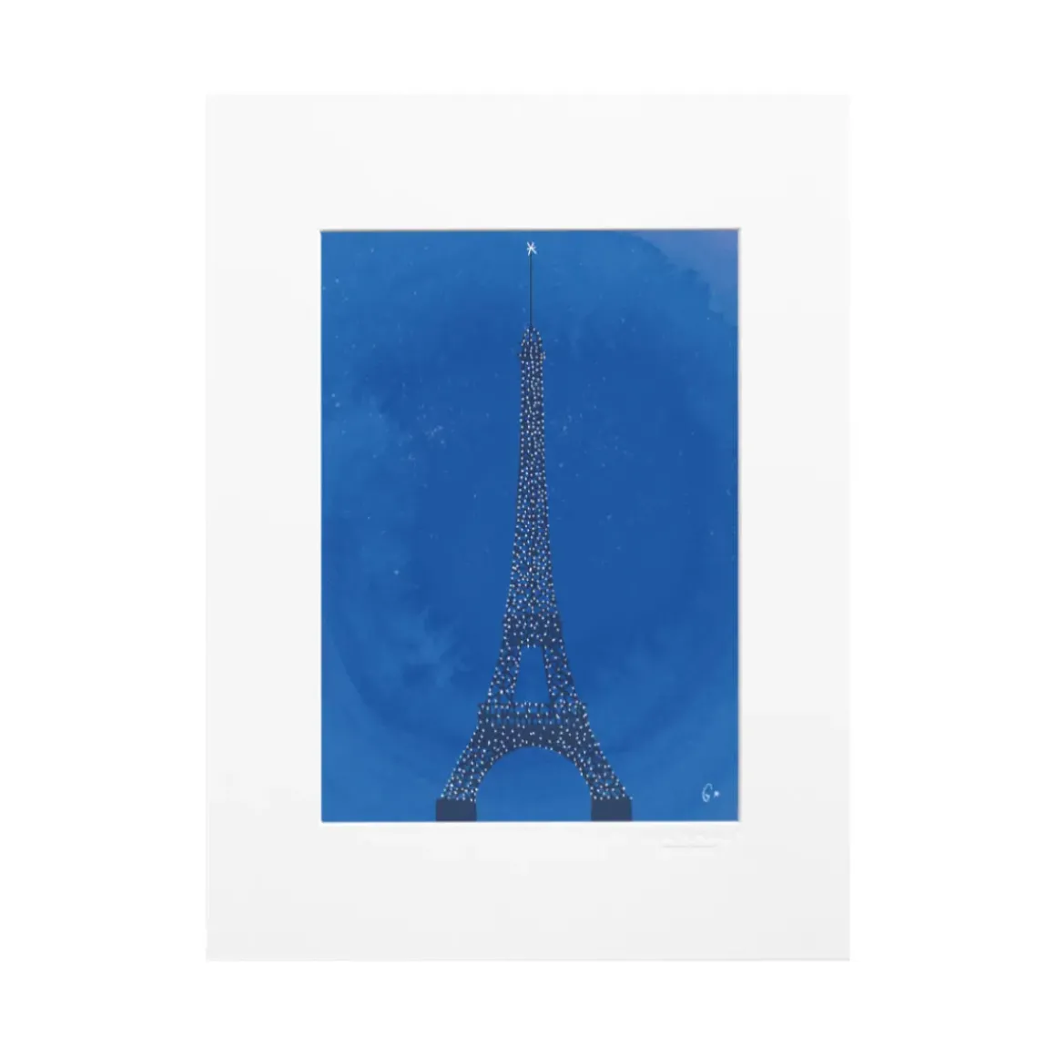 Affiche Paris Tour Eiffel WLPP - 22 x 22 cm