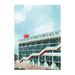 Affiche 26 Pompidou - Clara Panetier - 22 x 22 cm