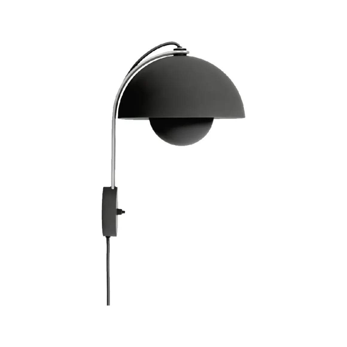Applique murale Flowerpot VP8 H 35,5cm - Noir mat