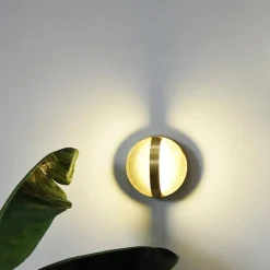 Applique Plus Ip44 en Aluminium - ø 18 cm - Pierre Travertin