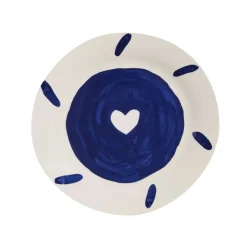 Assiette Coeur - Bleu