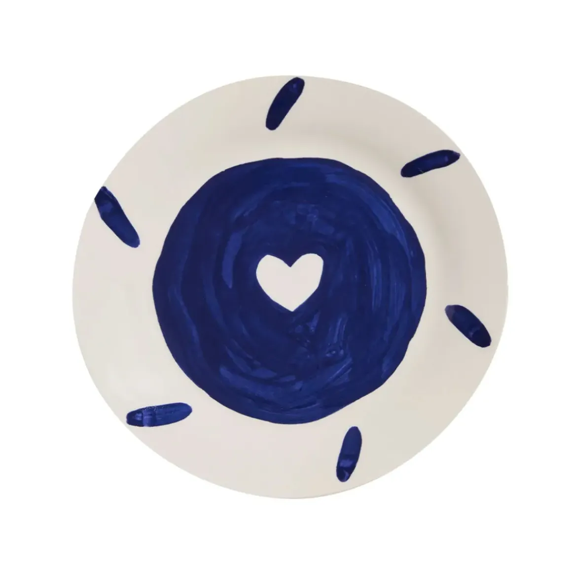 Assiette Coeur - Bleu