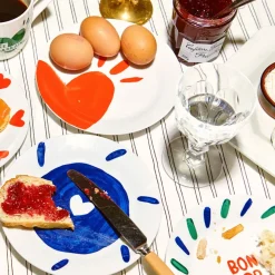 Assiette Coeur - Bleu