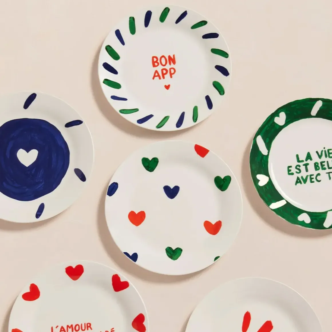 Assiette Coeurs All-Over