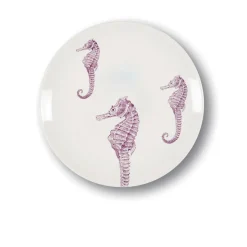 Assiette à dessert Hippocampes en porcelaine - Ø 21 cm