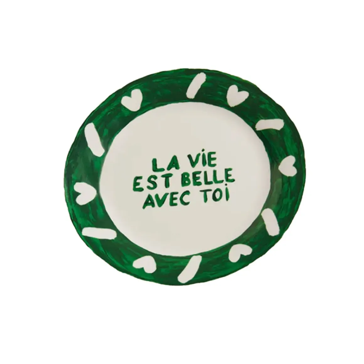 Assiette la Vie Est Belle Avec Toi