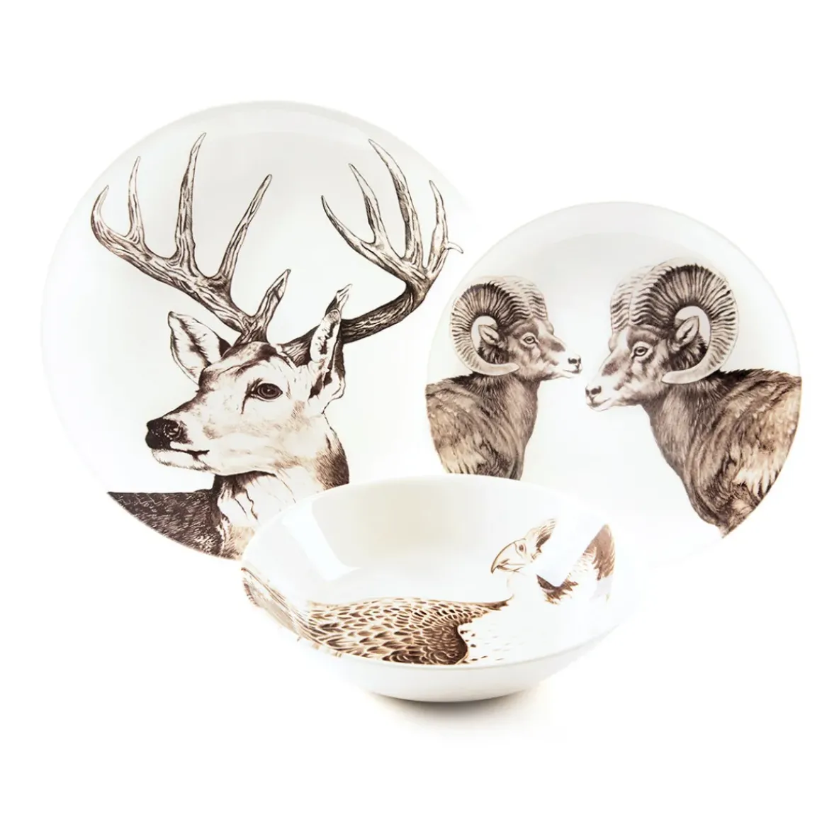Assiette plate - Cerf