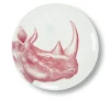 Assiette plate Rhinocéros en porcelaine - Ø 27 cm