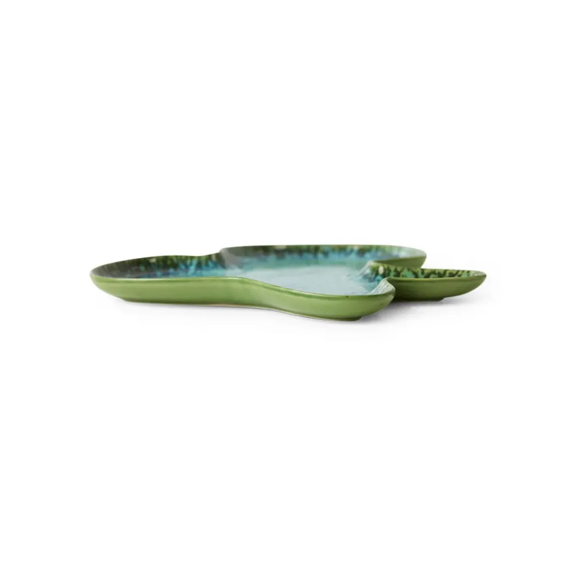 Assiette Shell Teal - L 39.5 cm x l 38 cm