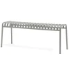 Banc Palissade en acier poudré - Gris ciel