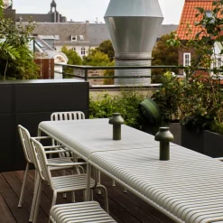 Banc Palissade en acier poudré - Gris ciel