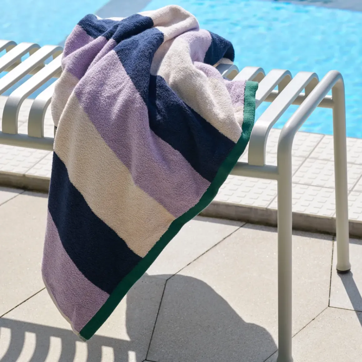 Banc Palissade en acier poudré - Gris ciel