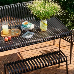 Banc Palissade en acier poudré - Anthracite
