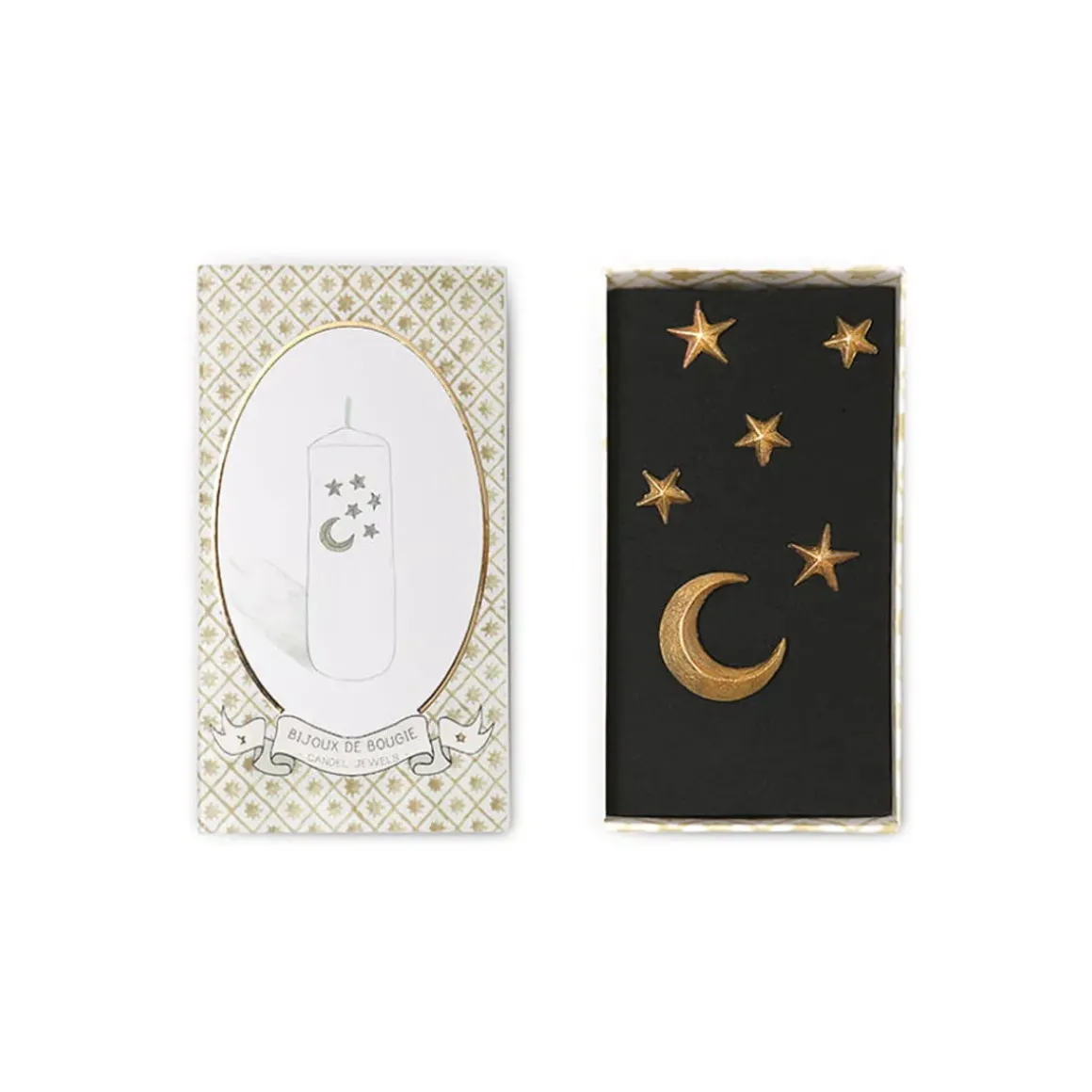 Bijou De Bougie Moon u0026 Stars Doré