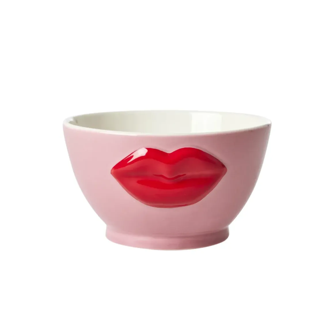 Bol avec lèvres en relief - Rose - 600 ml