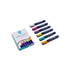 Boîte de 6 feutres effaçables pour vitre