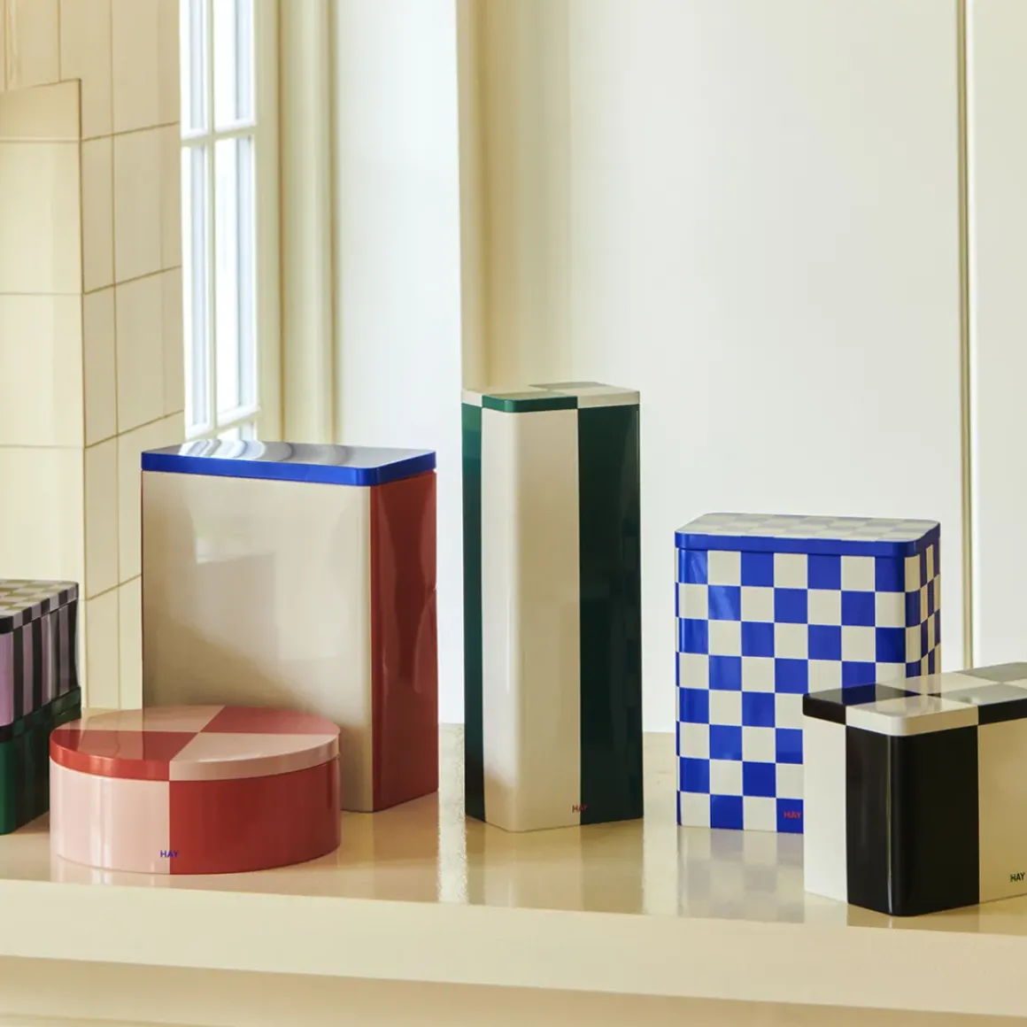 Boîte Tin à carreaux