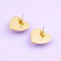 Boucles d'oreilles Coeur en Perle
