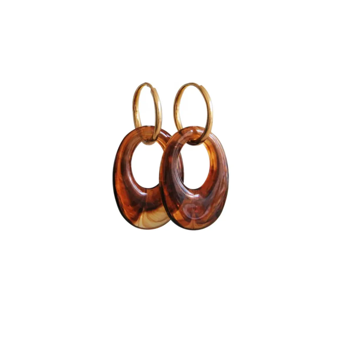 Boucles d'oreilles goutte en résine