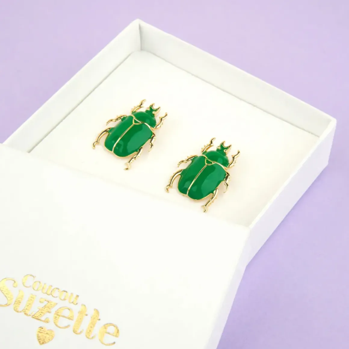 Boucles D'Oreilles Scarabée