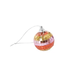 Boule Disco Ø 5 cm - Rayures Rose