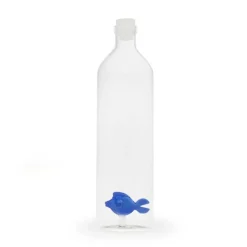 Bouteille Atlantis Blue fish en verre borosilicate - 1,2 L