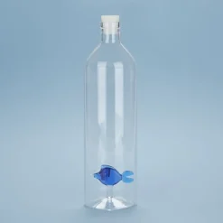 Bouteille Atlantis Blue fish en verre borosilicate - 1,2 L