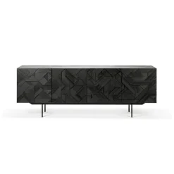 Buffet Graphic en teck verni - 4 portes